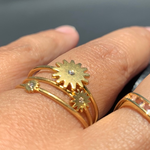 NWOT Madewell My Three Suns 🌞 Ring Set - Picture 3 of 11
